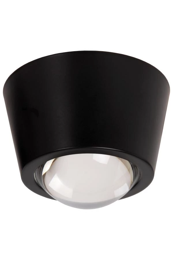 Lucide RIGON - Plafonnière - Ø 9 cm - LED - 1x6W 3000K - Zwart - uitgezet